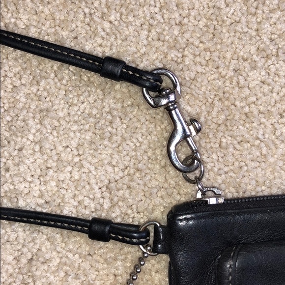 Coach Leather Wristlet - Black - Picture 5 of 8